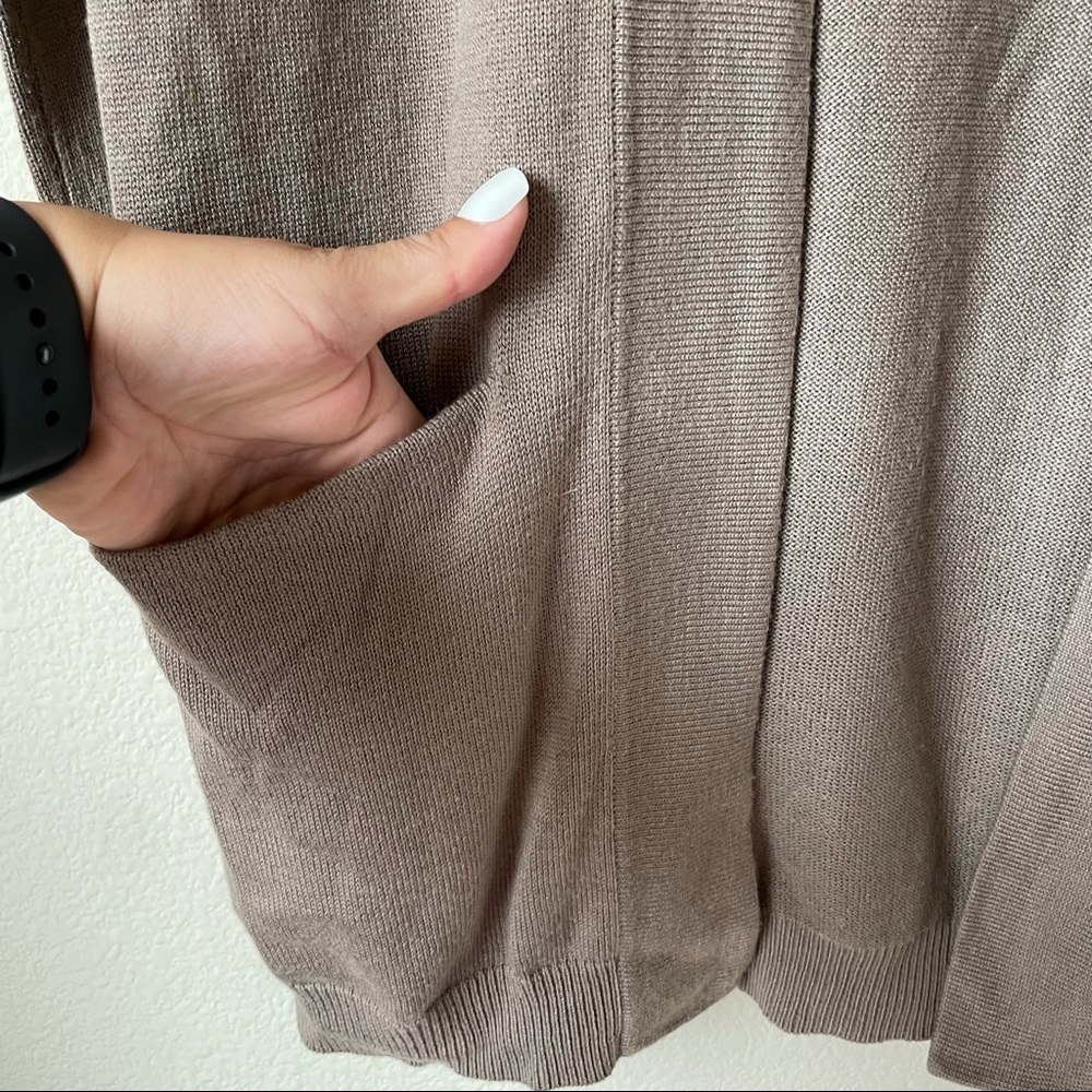 H&M Duster Cartigan Brown with pockets XS - Picture 5 of 6
